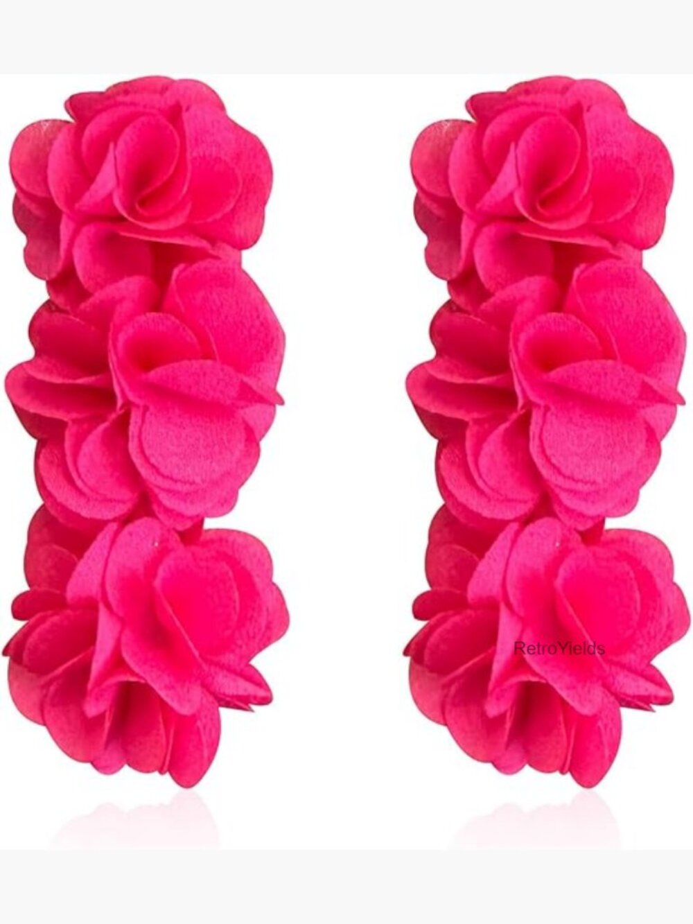 Bohemian 3-Layer Flower Tassel Drop Earrings Long Dangle Handmade